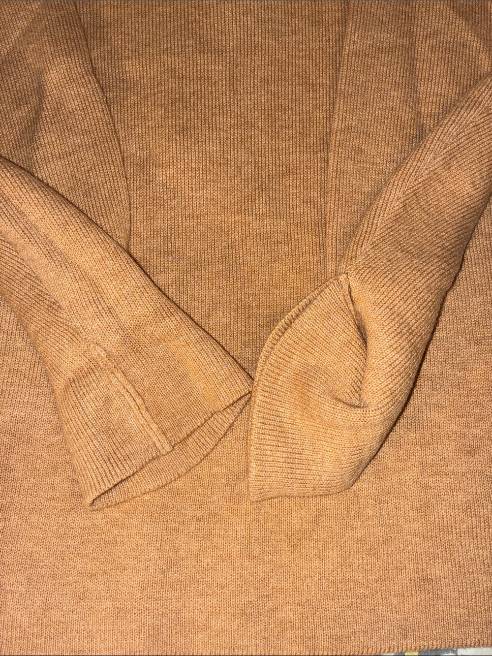 Talbots Cardigan Blazer Lambs Wool Blend Size 2X Camel Color - Picture 9 of 9